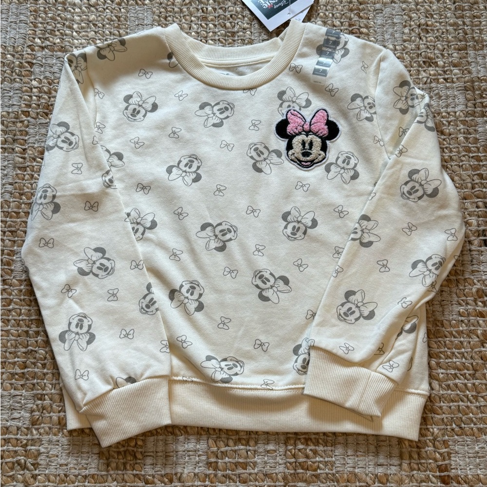 Disney Kids Cream and Pink Minnie Mouse Hoodie